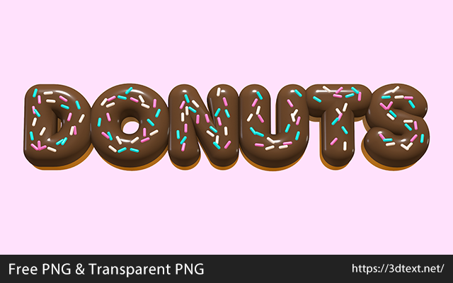 DONUTSの無料3D立体文字