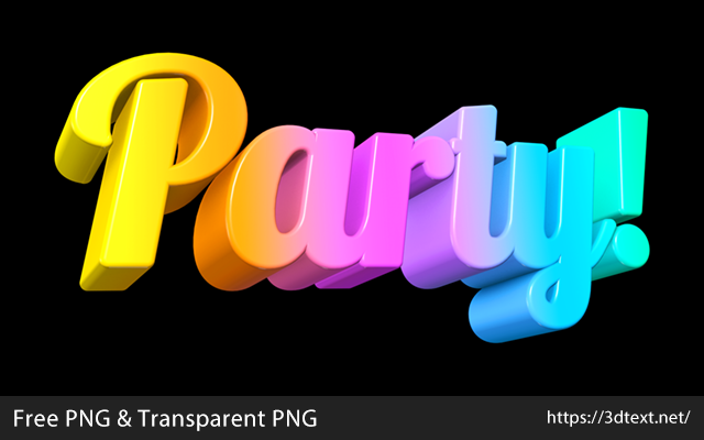 Partyの無料3D立体文字