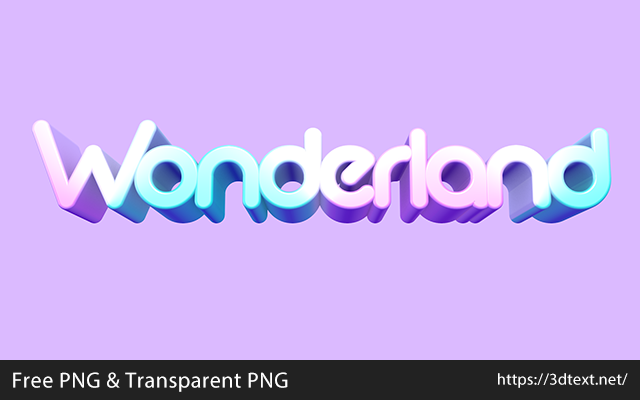 Wonderlandの無料3D立体文字